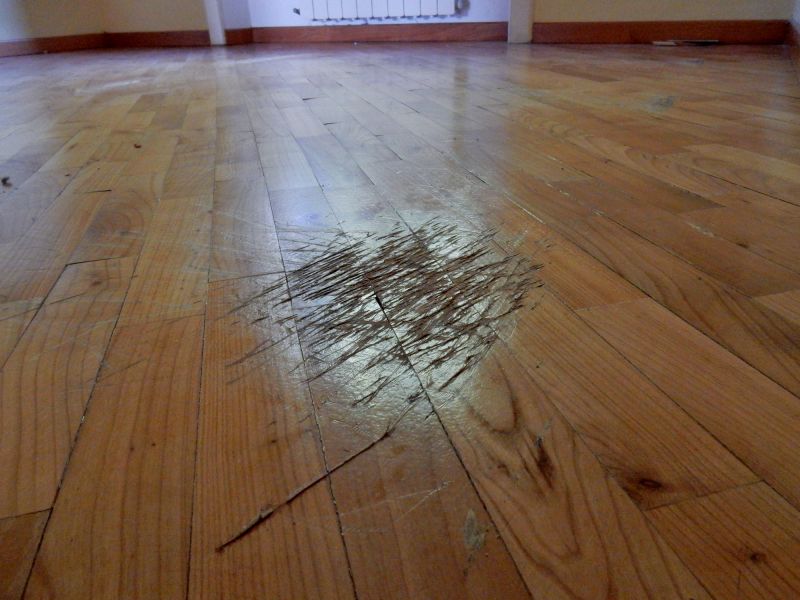 Completed Repair of Scratched Floor