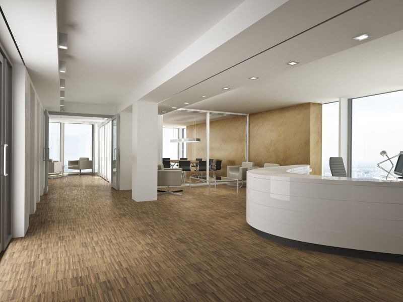 Dark Hardwood in Office